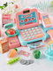 Kids pretend play set fruit shopping toy cashier with microphone