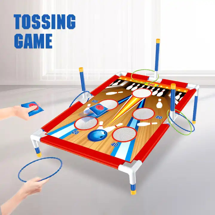 Table Top Ring Tossing and Bean Bag Throwing Game