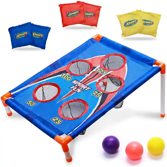 Table Top Ring Tossing and Bean Bag Throwing Game